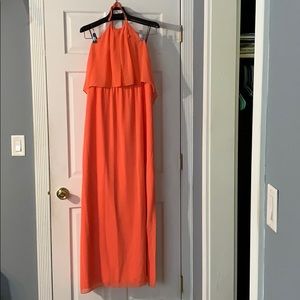 Vince Camuto Coral Long Halter Dress size 12